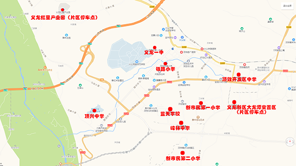 2019年下半年义龙新区事业单位招聘笔试考点地图、温馨提示及公交路线